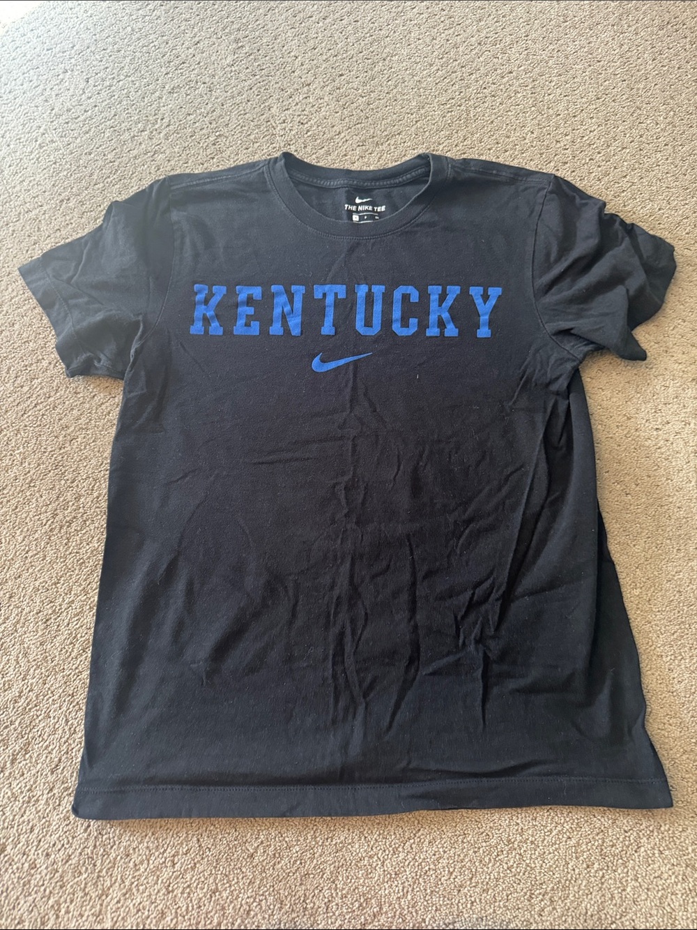 Nike Black Short-Sleeve T-Shirt with Blue Kentucky Logo